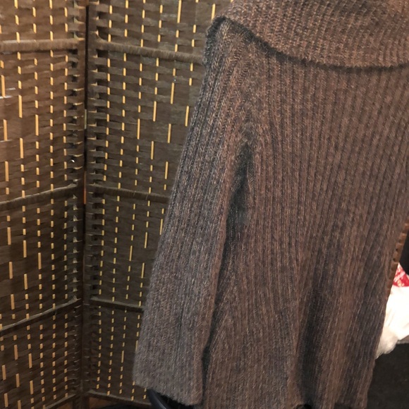 Long knit 2-button brown marble cardigan size medium - Picture 9 of 14